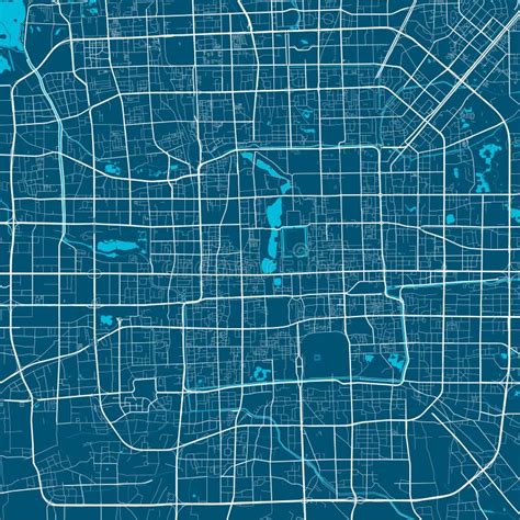 Beijing Map Detailed Map Of Beijing City Administrative Area Stock