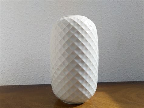 Große 60er Jahre Op Art Vase Thomas Rosenthal Weiß Vintage Porzellan