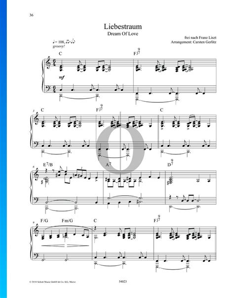 Liebestraum, S. 541/3 (Crossover) (Carsten Gerlitz) Piano Sheet Music ...