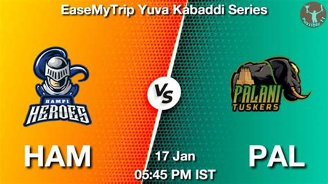 HAM Vs PAL Dream11 Team Prediction Fantasy Kabaddi Tips 17 Jan 2024