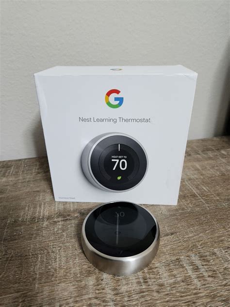 Google Nest Rd Gen T Es Learning Thermostat Stainless Steel