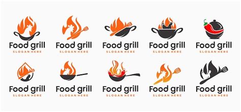 Premium Vector Collection Of Barbecue Restaurant Logos Hot Girl Logo Spicy Food Vector