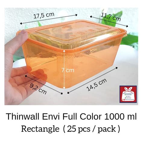 Jual Thinwall Envi Full Color Kotak Makan Envi Full Warna Isi Pcs