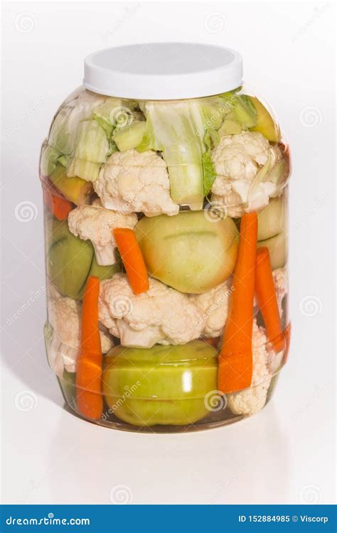 Pickled Vegetables In A Jar Stock Image Image Of Home Liquid 152884985