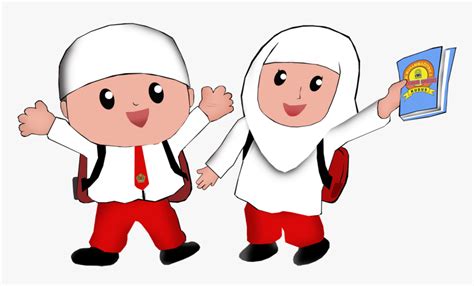 Gambar Kartun Anak - Animasi Anak Berangkat Sekolah, HD Png Download ...