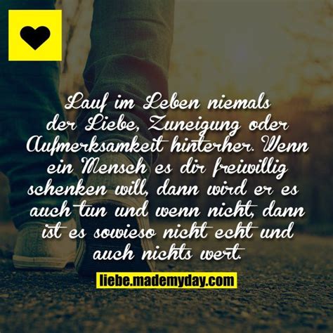 Lauf Im Leben Niemals Der Liebe Zuneigung Oder Aufmerksamkeit