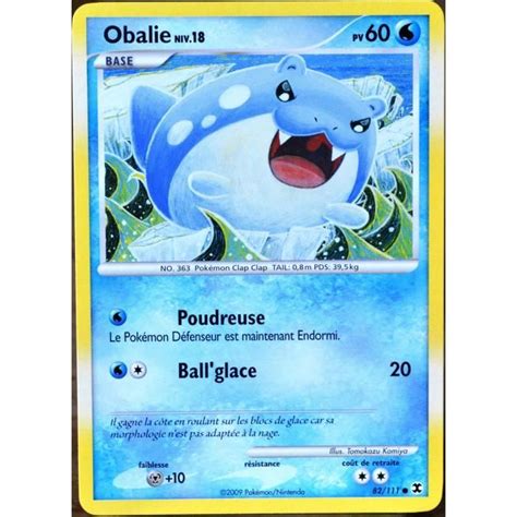 Carte Pokémon 82 Obalie Platine Rivaux Émergents FR Cdiscount Jeux