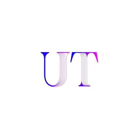 Premium Vector Ut Initial Tech Logo Design