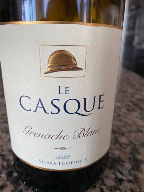 2020 Casque Wines Grenache Blanc Usa California Sierra Foothills