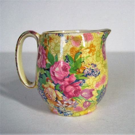 1930s Creamer Vintage Royal Winton Welbeck Yellow Chintz Gold Etsy