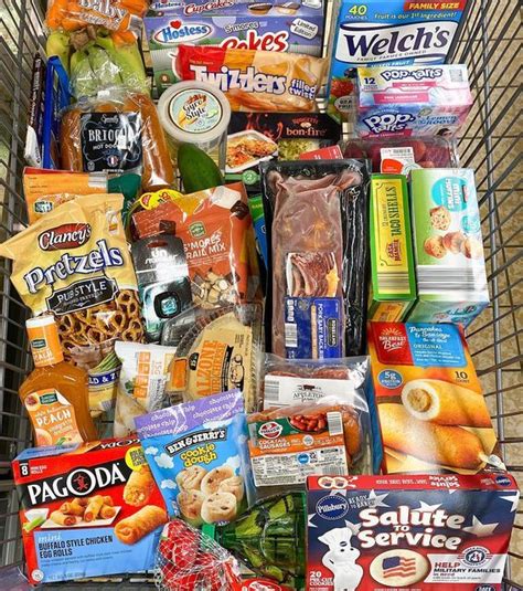 A Shopping Cart Filled With Lots Of Food