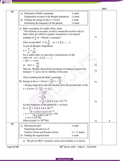 CBSE Class 12 Physics Previous Year Question Paper 2018 Solutions PDF