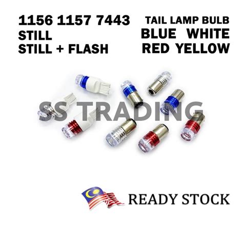 Flashing Blink Tail Lamp Bulb Led Rear Light Bulb Lampu Belakang Kelip