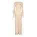 RABANNE Rhinestone Maxi Dress Women Nude P270 Flannels