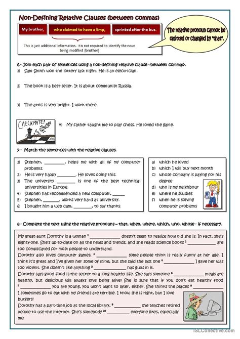 Relative Clauses General Gramma… English Esl Worksheets Pdf And Doc