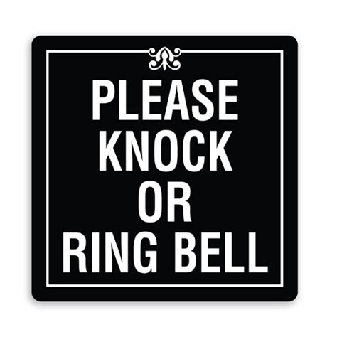 Please Knock Or Ring Bell American Sign Company