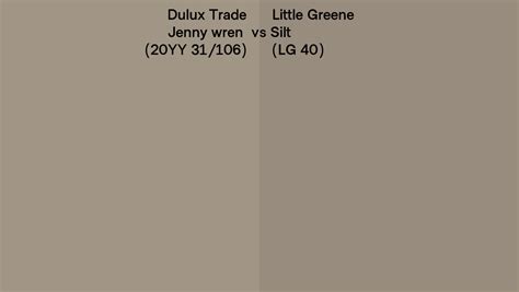 Dulux Trade Jenny Wren 20yy 31106 Vs Little Greene Silt Lg 40 Side By Side Comparison