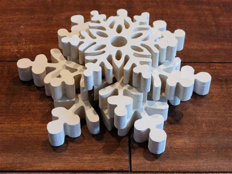 White Wooden Snowflake Detailed Snowflake Decor Wooden Etsy