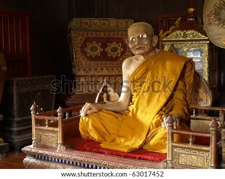 Fiberglass Statues Of The Noble Monk, Luang Pu Waen Stock Photo ...