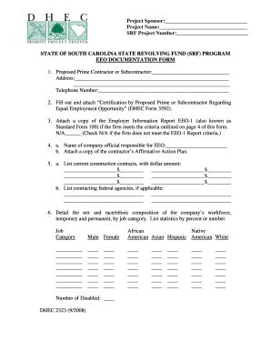 Sc Dhec Eeo Form Fill Online Printable Fillable Blank Pdffiller