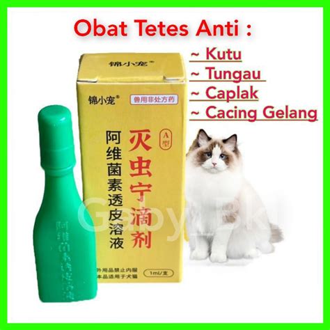 Jual Obat Tetes Anti Kutu Tungau Caplak Scabies Kucing Anjing Ampuh