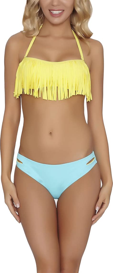 Feba Damen Bikini Mit Fransen Doris Muster 09ZKW Cup 80 C Unterteil 40 Amazon De Bekleidung