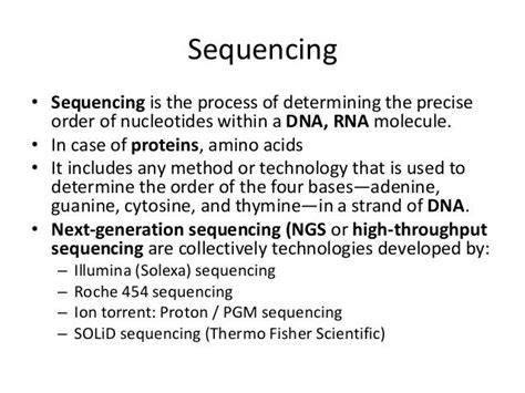 Next generation sequencing methods