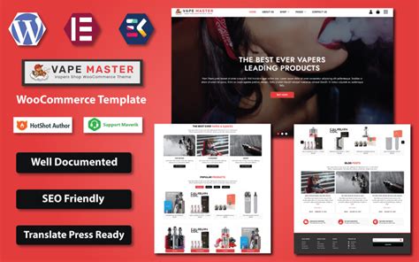 Vape Master Tema De WooCommerce Para Vapeadores Y Tiendas De Tabaco