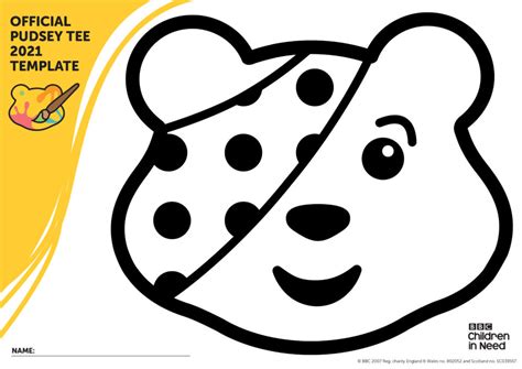 Pudsey Bear Mask Template