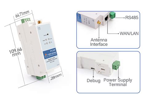 DIN Rail RS485 To WiFi Converters RS485 To 802 11 A B G N WLAN Serial