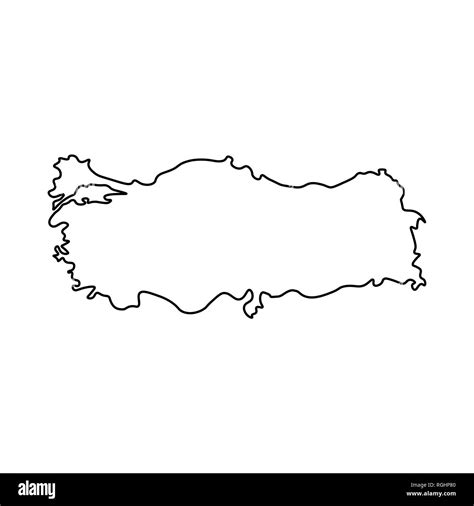 Map Of Turkey Outline Silhouette Of Turkey Map Illustration Stock