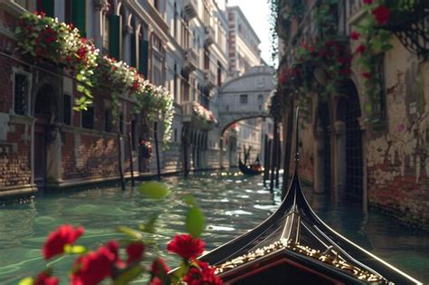 Premium Photo Romantic Gondola Ride Through Venice Canals Octane