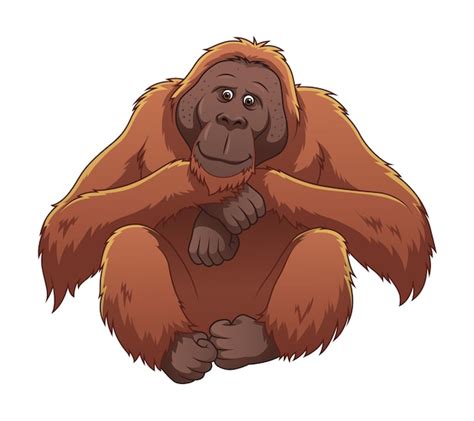 Premium Vector Orangutan Cartoon Animal Illustration