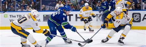 Vancouver Canucks Vs Nashville Predators Game Nhl Betting