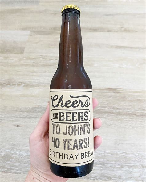 Cheers And Beers Beer Label Beer Labels Birthday Beer Labels Custom Beer Labels Etsy