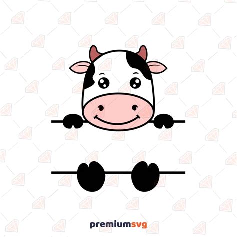 Cute Cow Monogram SVG Baby Onesie PremiumSVG