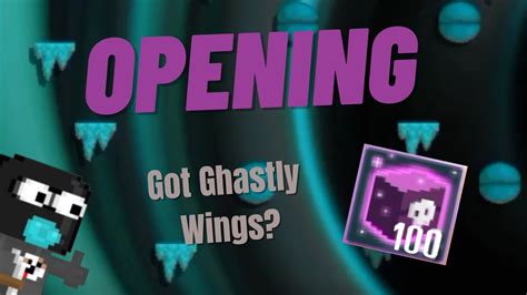 Opening Halloween Special Gift Box GOT GHASTLY WINGS Growtopia