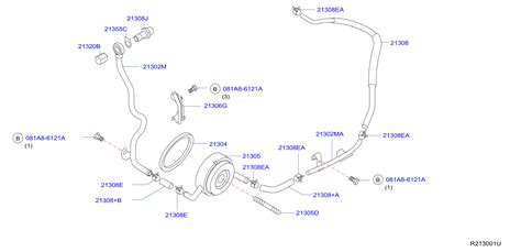 Nissan Maxima Engine Oil Cooler Line Ja A Genuine Nissan Part