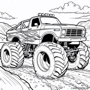 Coloriage De Monster Truck Hot Wheels T L Charger Ou Imprimer Gratuitement