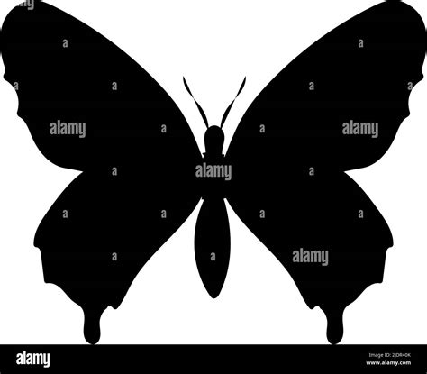 Butterfly Black Silhouette Style Stock Vector Image And Art Alamy