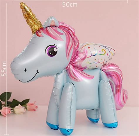 Unicorn Ballon Blauw Unicorn Ballon Licht Blauw Unicorn Rainbow