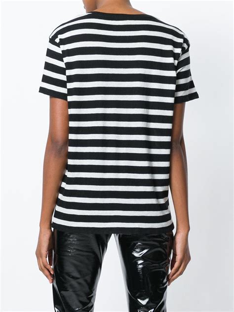 R13 Cotton Horizontal Stripe T Shirt In Black Lyst