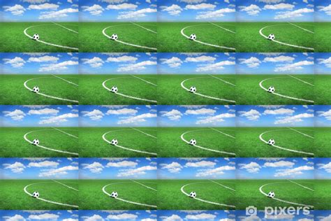 Wallpaper Soccer Football Field Stadium Grass Line Ball Background Pixersuk