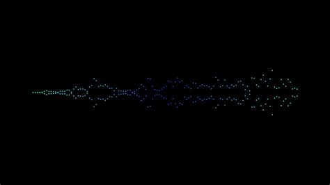 Sound Wave Pattern Of Abstract Multicolored Light Particles On Black