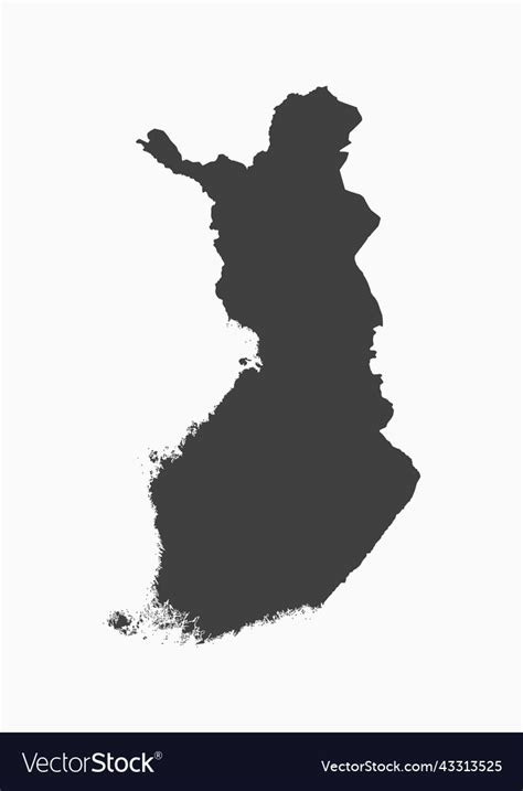 Map finland template europe outline country Vector Image