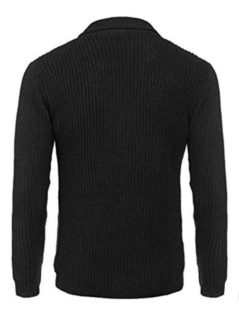 Buy COOFANDY Men S Shawl Collar Cardigan Sweater Slim Fit Cable Knit