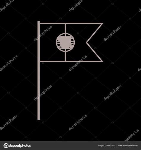 Portugal Flag Icon Black Outline Flat Design Independence Day National ...