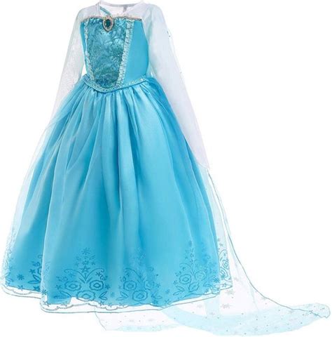 Prinses Elsa Jurk Frozen Prinsessenjurk Verkleedkleding Maat 98