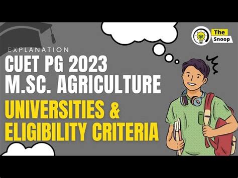 CUET PG 2023 M Sc Agriculture Universities Courses Eligibility