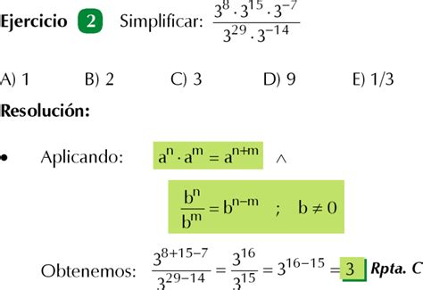 DivisiÓn De Bases Iguales Ejemplos Y Ejercicios Resueltos De PotenciaciÓn